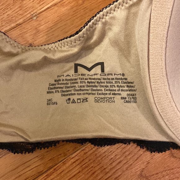 Gently used, Maidenform bra, size 34C - Picture 5 of 6
